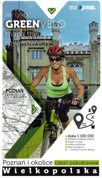 Poznań Und Umgebung, Südlicher Teil. Großpolen. Touristische Karte Der Radwege. Nicht Nur Green Velo. Euro Pilot