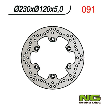 Hinterradbremsscheibe Für Kawasaki Klr 650 '90-'07, Kle 500 '91-'07 (230 Mm)