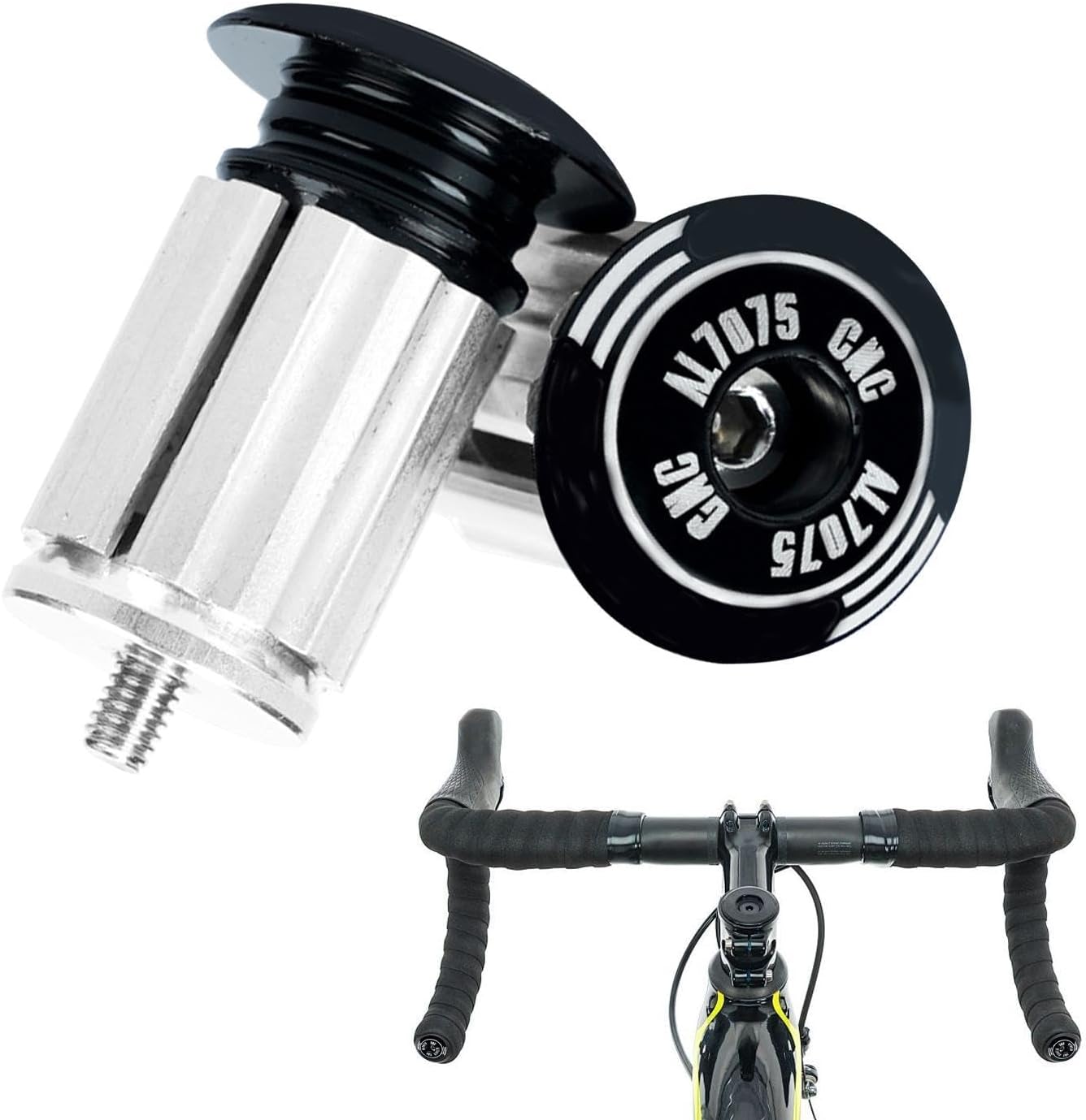 Lenkergriffe, Lenkerendabdeckung Lenkerstopfen Aus Aluminiumlegierung, Fahrrad-lenkergriff-stecker, Lenker-erweiterungsstecker Für Rennradfahren