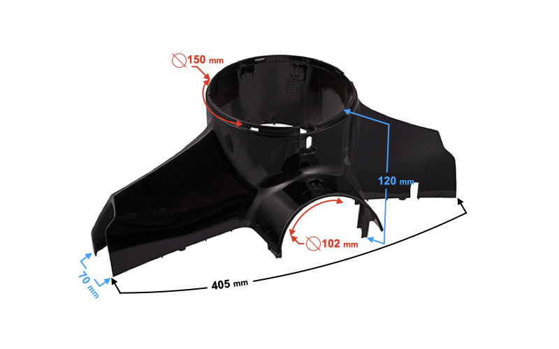 Lenkerabdeckung Für Tres-scooter, Schwarz