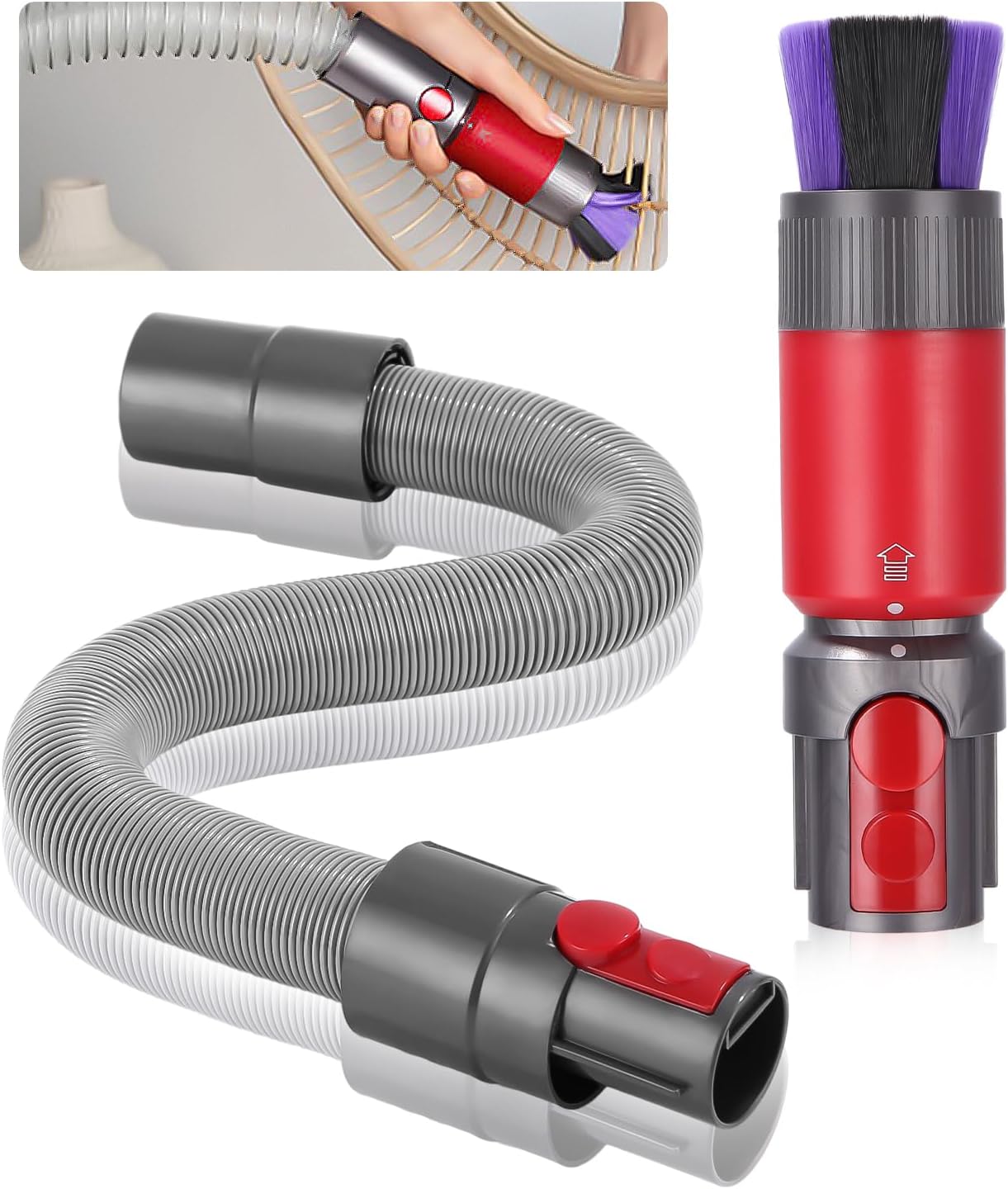Brosse À Poussière Sans Résidus, Accessoire Pour Aspirateur, Brosse À Poussière Anti-rayures Pour V15/v8/v10/v11/v12 Avec Tuyau Flexible, Dépoussiérage Efficace, Pièces Détachées
