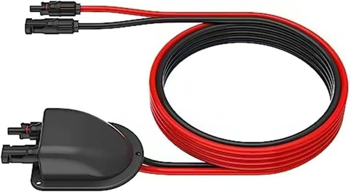 Passage De Câble De Toit Pour Panneaux Solaires, Double Entrée De Câble Étanche En Abs Avec Câble Solaire De 2 M, Connecteur De Câble Pour Panneaux Solaires Dans Les Camping-cars, Caravanes, Bateaux E
