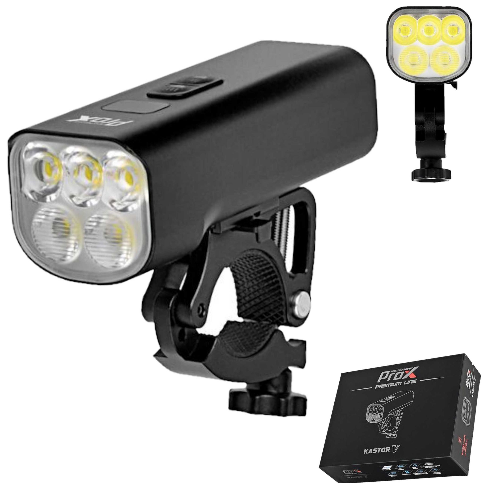 Prox Kastor-v Fahrradfrontlampe, 2400 Lm, 6400 Mah, Usb-c-powerbank