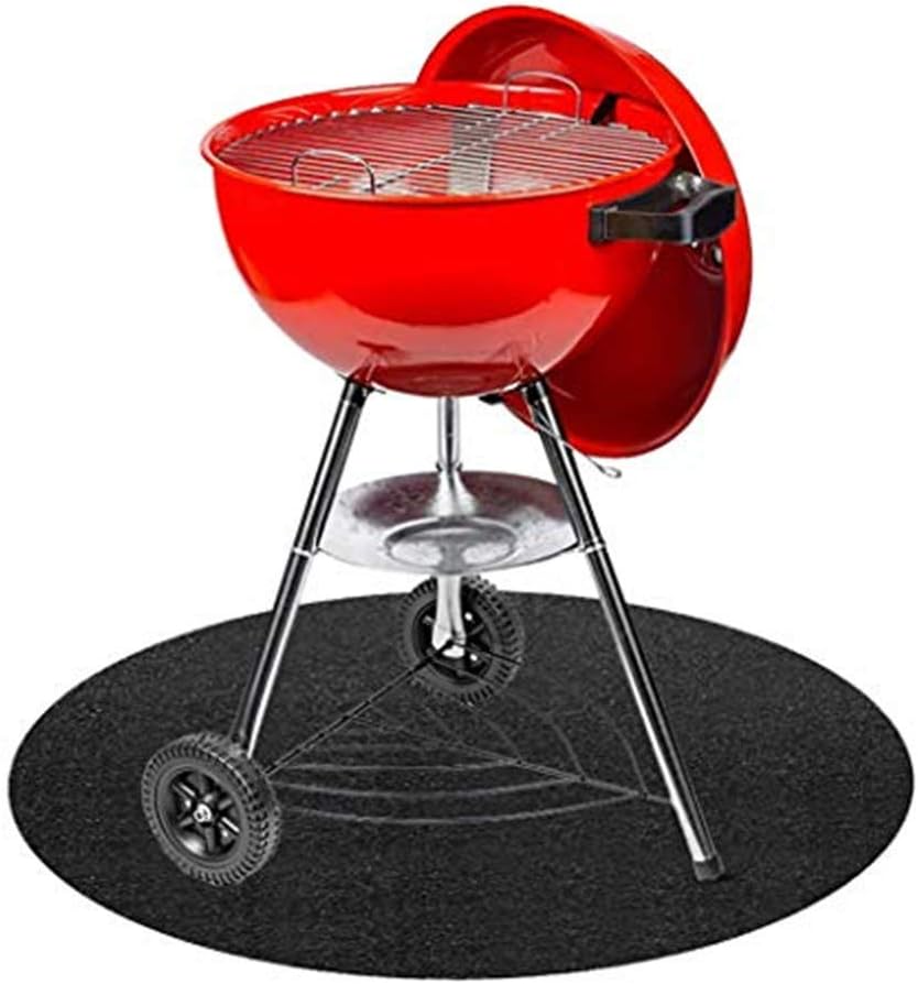 Tapis De Protection Anti-éclaboussures Pour Barbecue, Tapis De Protection De Sol, Tapis De Protection Pour Barbecue, Ignifugé, Résistant À La Chaleur, Tapis Ignifugé Pour Le Jardin, Rond, Réutilisable