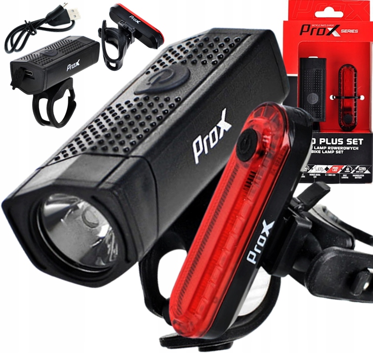Prox Aero Lichtset, Vorne 400 Lm + Hinten 10 Lm, Usb