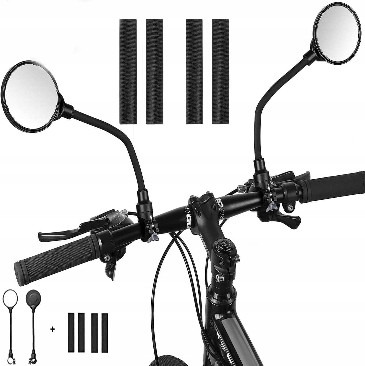 Runde Fahrradspiegel, Verstellbar, Für Lenker Mit 22–32 Mm Durchmesser, 2er-set