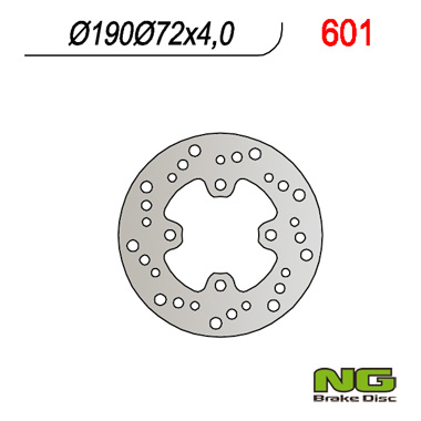 Hinterradbremsscheibe Honda X8r-s/x 50 Ng 1998-2004 190x72x4