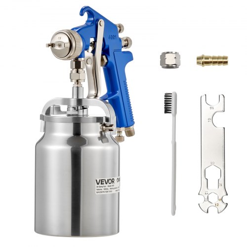 Siphon-lackierpistole, Spritzpistole Mit Hoher Zerstäubung, 1000-ccm-farbsprüh-set Mit 1,8-mm-düse, Einstellbare Durchflussrate & Luftmenge Für Auto-, Möbel-, Wand- Und Hausanstrich