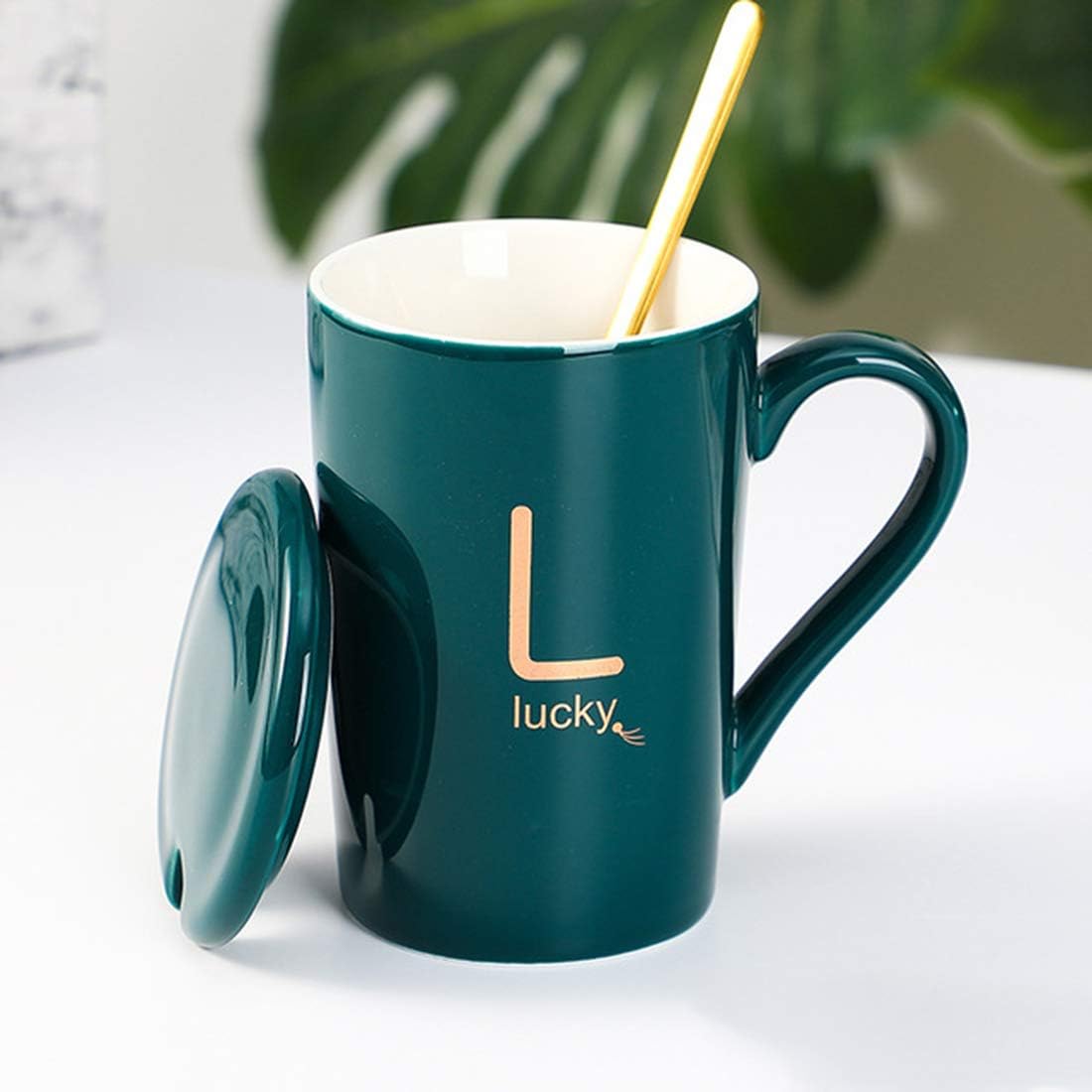 Mug Initial En Porcelaine Fine Pour La Maison, Le Bureau Et Les Cadeaux Personnalisés L