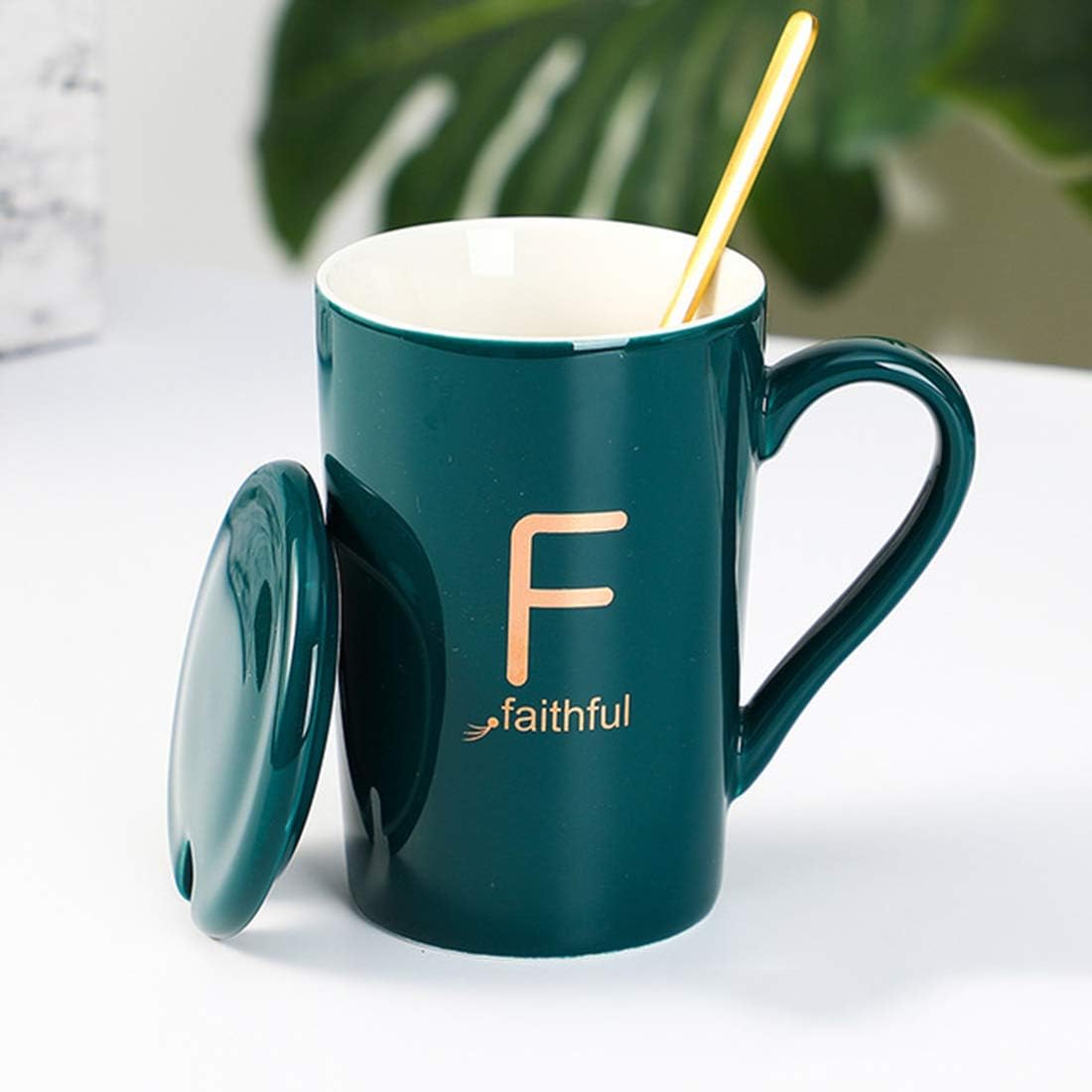 Tasses Initiales En Porcelaine Fine Pour La Maison, Le Bureau Et Les Cadeaux Personnalisés