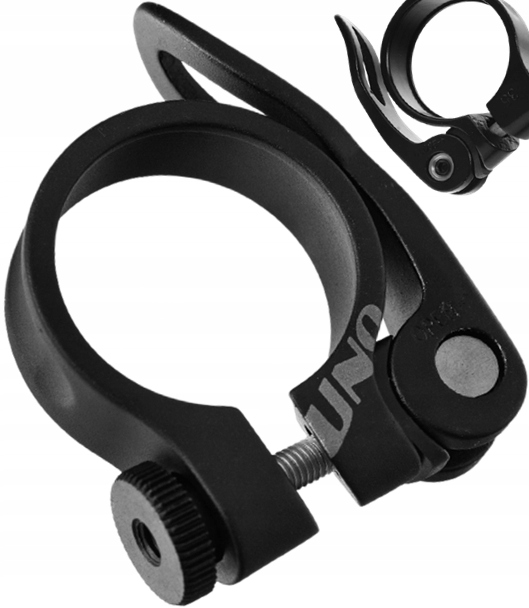 Uno Sattelstützenklemme Qr 34,9 Mm Matt Schwarz
