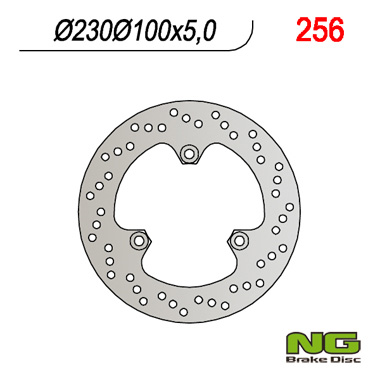 Hinterradbremsscheibe Kawasaki Gpz500s 230 Mm 1990-2003 3x10,5 Mm
