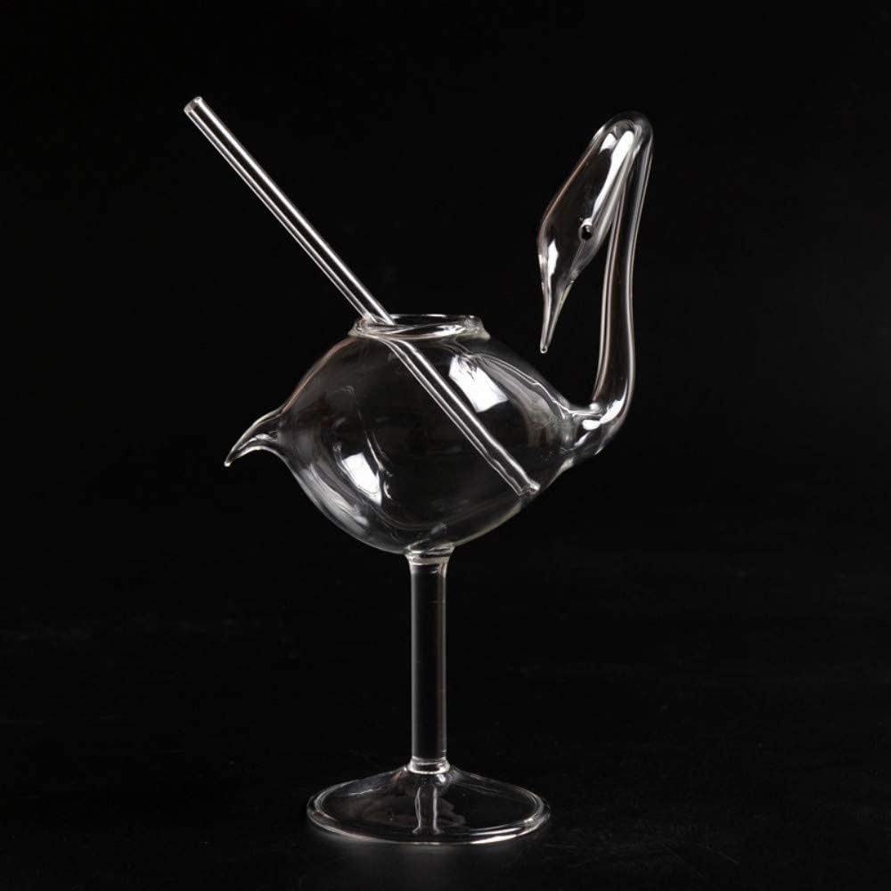 Verres À Boire Jiuj Porten, Petit Verre À Cocktail Cygne, Verre Vampire Créatif Avec Paille, 1 Pièce
