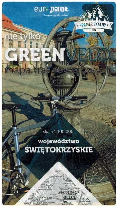 Woiwodschaft Heiligkreuz. Wasserdichte Radkarte. Nicht Nur Green Velo. Euro Pilot