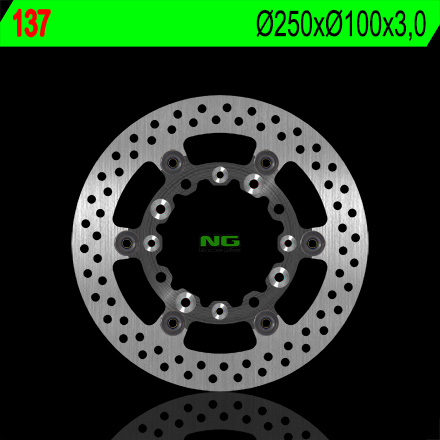 Ng Vorderradbremsscheibe Für Kawasaki Kx 125/250 '89-'05, Klx 250/300/650r '93-'07, Suzuki Rmz 250 '04-'06 (schwimmend) (250x100x3) (4x6,5 Mm)