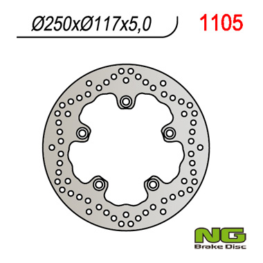 Ng Bremsscheibe Hinten Suzuki An 650 Burgman '04-'11 (250x117x5)