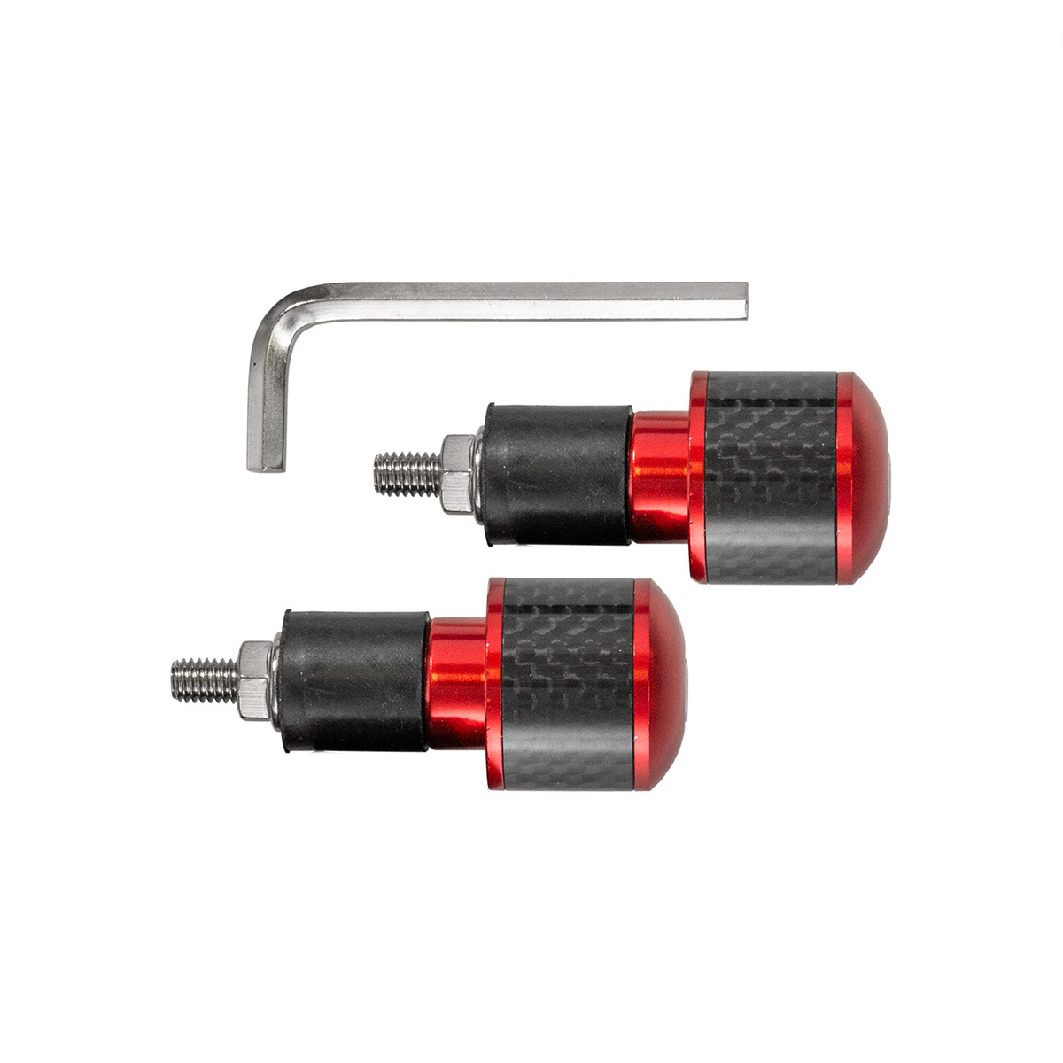 Biketec Universal-lenkerendgewichte, Rot/carbon