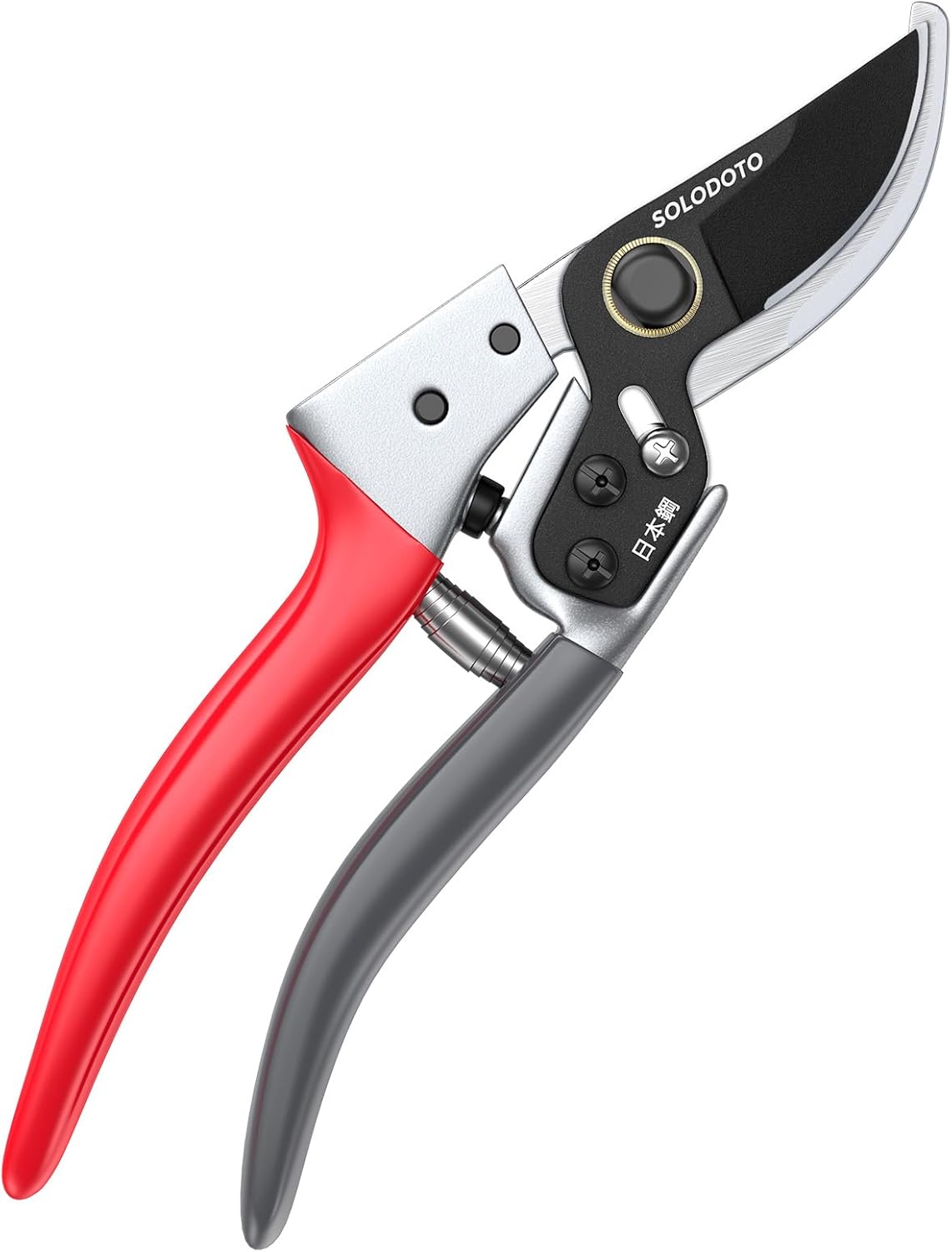 Sécateur Professionnel – 6 Fois Plus Tranchant, Acier Au Carbone Japonais Sk5, Lame À Lames Croisées, Diamètre De Coupe De 25 Mm, Pour Bois Sec Et Frais, Sécateur À Rosiers Professionnel, Sécateur À P