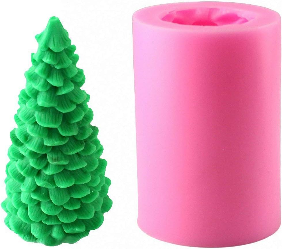 Moule En Silicone En Forme De Sapin De Noël Pour Bougies, Savon Et Pâtisserie. Idéal Pour La Fabrication De Bougies, De Savons Et De Gâteaux De Noël.