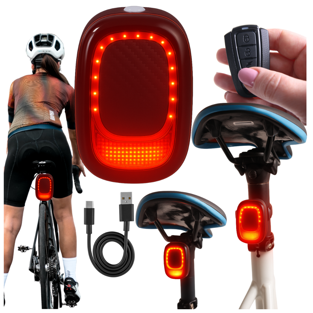 Fahrradleuchte Mit Alarm Für Die Sattelstütze Unter Dem Sattel
