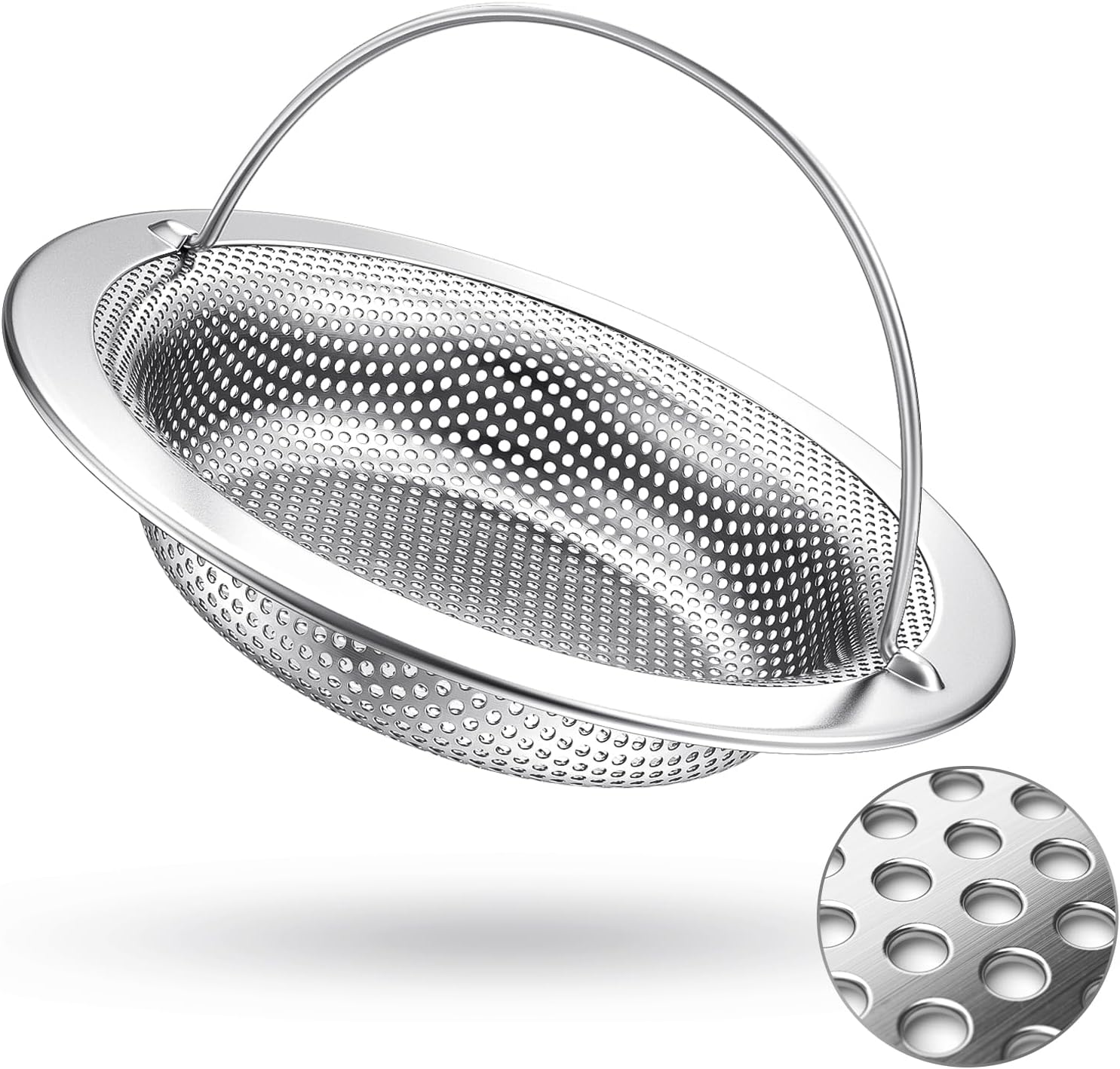 [achetez-en 1, Utilisez-le Longtemps] Lot De 2 Crépines D'Évier Pour Éviers De 9 Cm (3,5 Pouces), Avec Poignée Robuste, Fabriquées En Acier Inoxydable V4a Durable Et Finement Perforées Pour Retenir Le