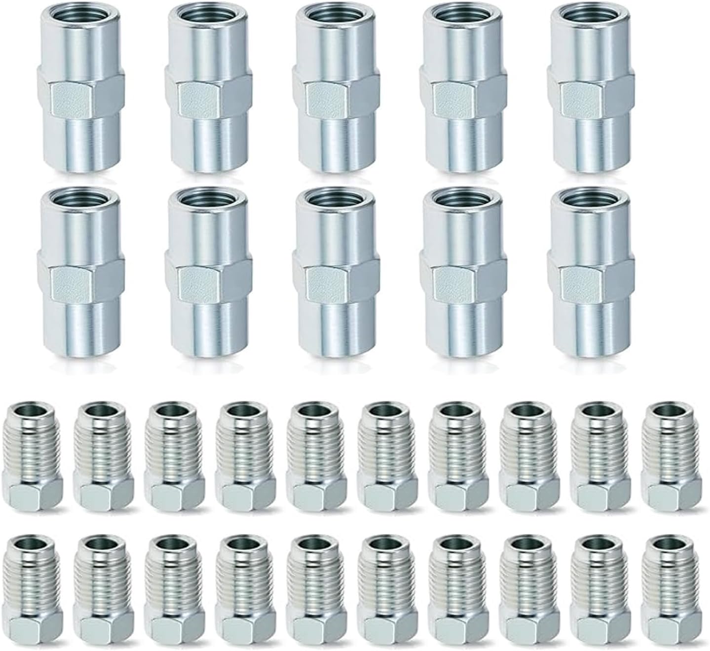 Kit De Raccords Pour Conduites De Frein, Comprenant 20 Raccords Et 10 Connecteurs, Raccords Professionnels Pour Conduites De Frein De 4,75 Mm Sans Évasement, Kit D'Outils D'Évasement, Bague De Coupe P