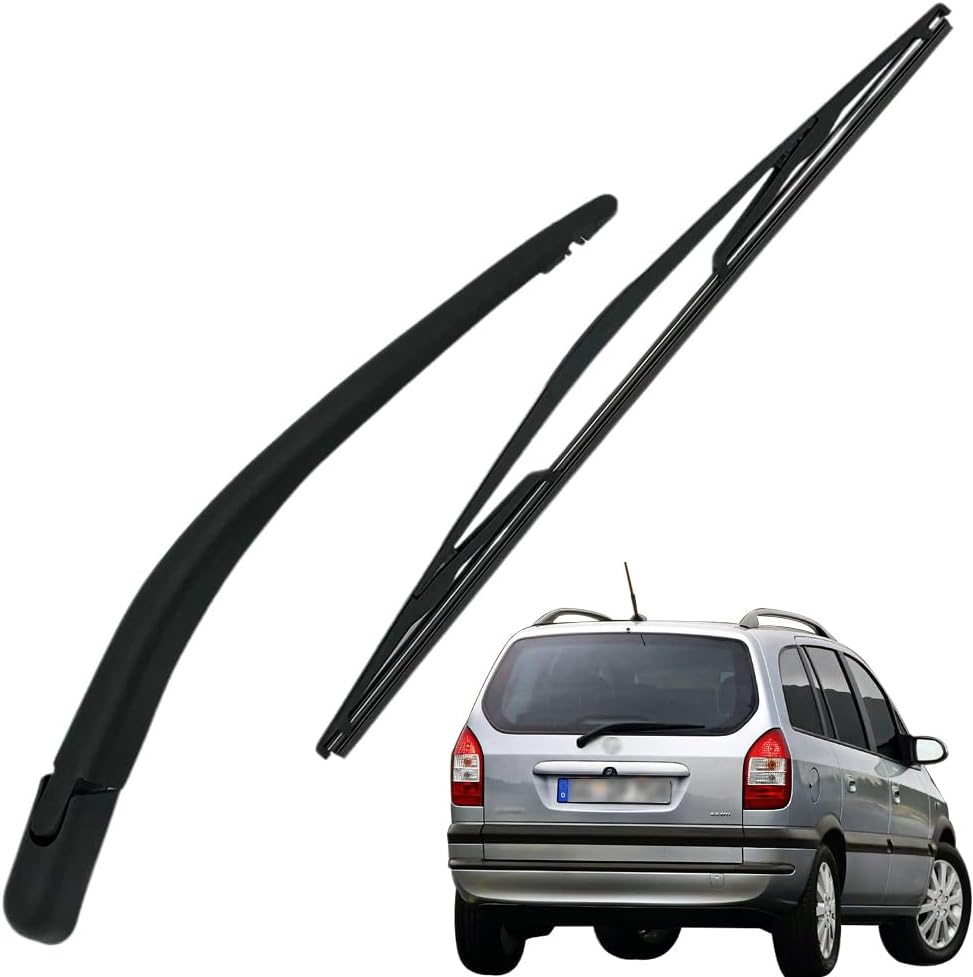Kit D'Essuie-glace Arrière, Noir, Pièce Détachée : Bras D'Essuie-glace Arrière + Essuie-glace Avant, Compatible Avec Vauxhall Zafira A (1998–2005)