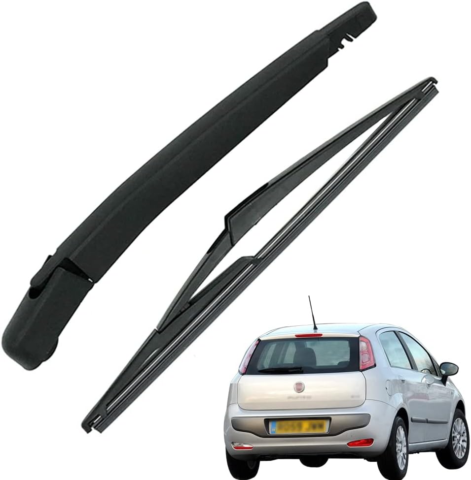 Essuie-glace Arrière Noir De Rechange, Bras D'Essuie-glace Arrière + Kit D'Essuie-glace, Compatible Avec Fiat Grande Punto 2005-2011