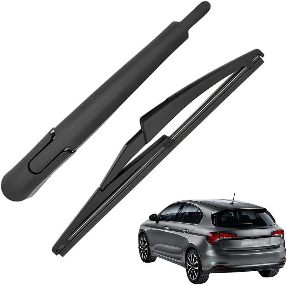 Essuie-glace Arrière Noir, Bras D'Essuie-glace Arrière De Rechange + Balai D'Essuie-glace, Compatible Avec Fiat Tipo 2015-2020