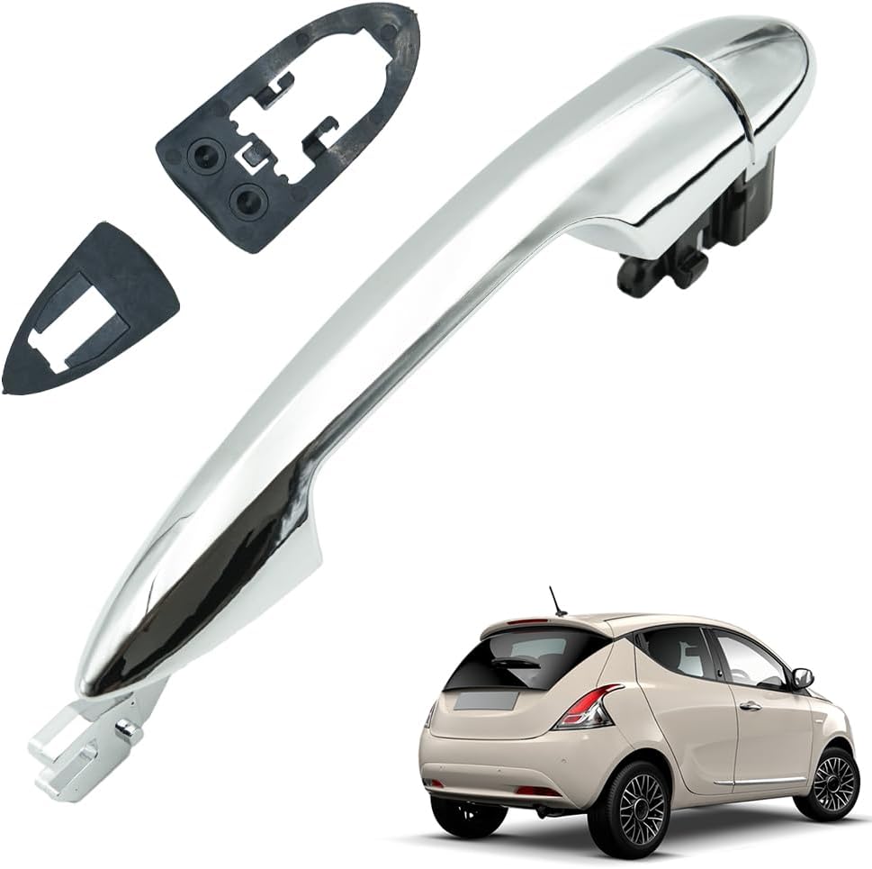 Kit De Réparation De Poignées De Porte Extérieures Chromées, Compatible Avec Lancia Ypsilon (2011–2020), Alfa Romeo Mito (2008–2016) Et Giulietta (2010–2017)
