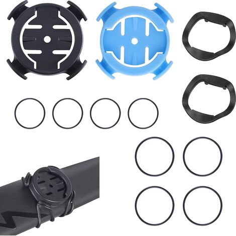 2-teilige Fronthalterung Für Edge/gps, Fahrradcomputer-halterungssatz Für Lenker, Kompatibel Mit Edge 130/200/500/510/520/530/800/810/1000 Igpsport Igs50 (blau/schwarz)