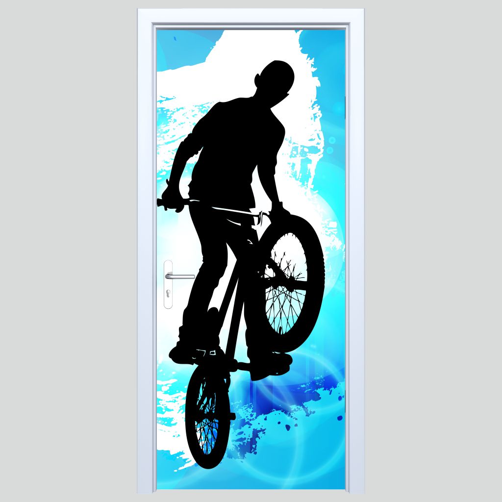 Stoff-türaufkleber Für Bmx-rad 419pd