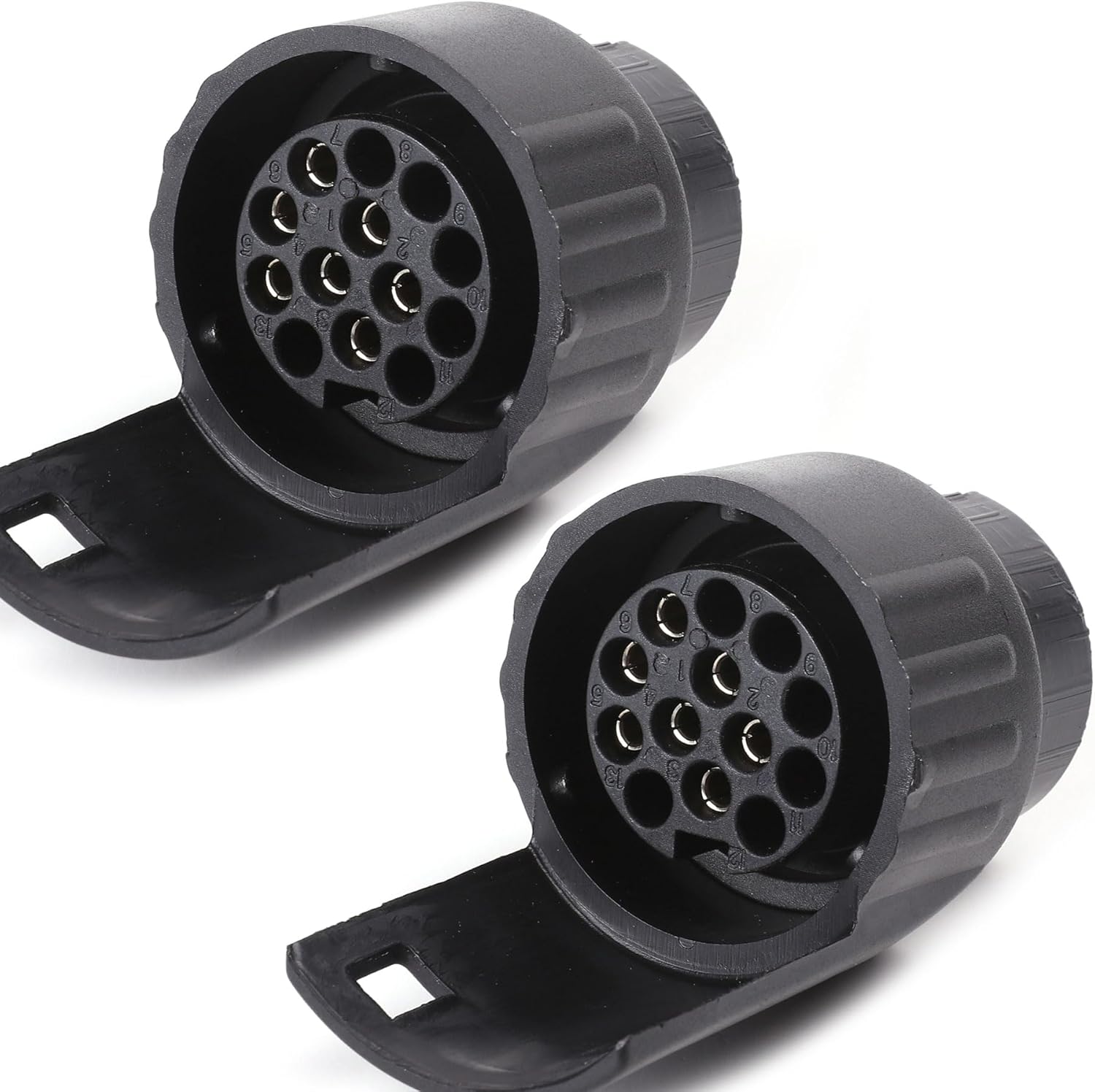 2x 7-pin Auf 13-pin Anhängeradapter, 7-auf-13-pin Anhängerstecker-konverter Für Auto Und Camping