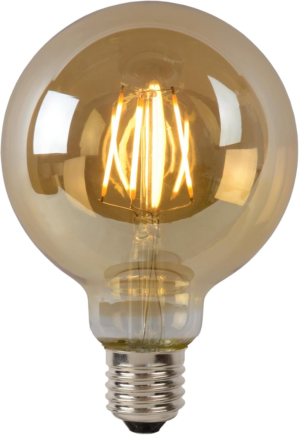 G95 – Glühlampe – Ø 9,5 Cm – Led Dimmbar – E27 – 1 X 5 W, 2700 K – Bernstein