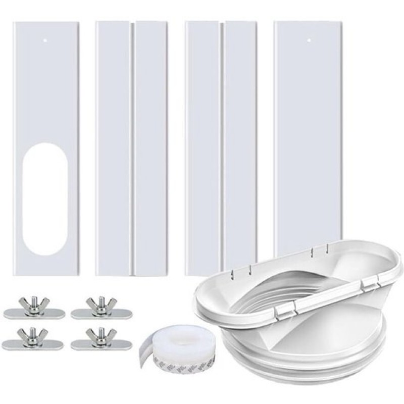 4-teiliges Dichtungsset Für Tragbare Klimageräte, Universalset Für Fenster Von 43 Bis 140 Cm (130 Und 150 Mm).