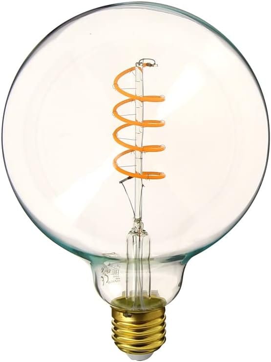 E27 Vintage-led-glühbirne Mit G125-sockel – Vintage-led-glühbirne Mit 320° Abstrahlwinkel – 4 W (entspricht 28 W), 300 Lumen – Warmweißes Licht – Rfde280b125s