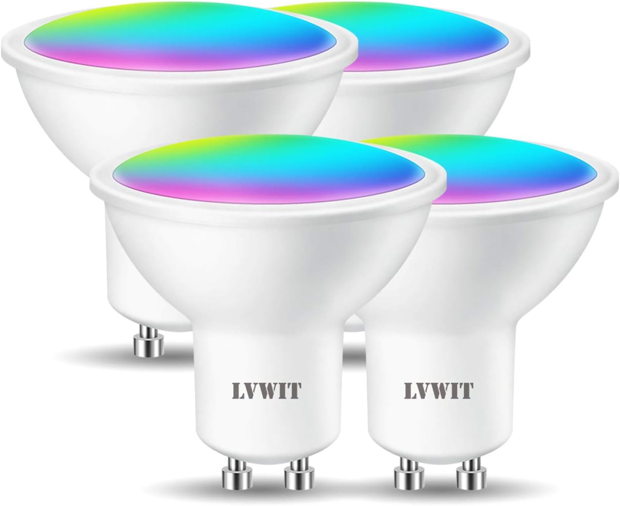 Gu10-ampulle Mit Alexa-verbindung, 4,9 W Intelligente Led-ampulle Mit Wlan 350 Lm, Kompatibel Mit Alexa Und Google Assistant, Ersetzt 35-w-ampulle Mit Glühlampe, 4 Stück