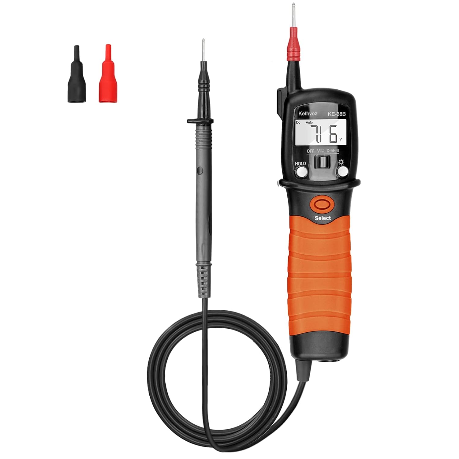 Spannungsprüfer 38b – Numerisches 600-v-multimeter Mit Überspannungsschutz, Automatischer Und Widerstandsfähiger Zuleitung, Stromkreisreparaturtest
