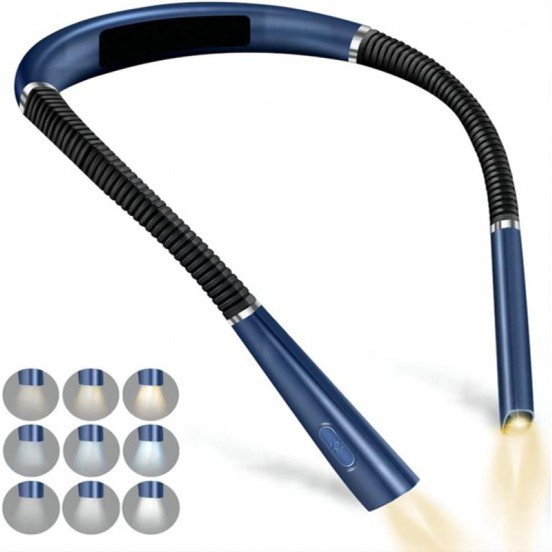 Nackenleselampe – 3 Farben, 3 Helligkeitsstufen, Blau