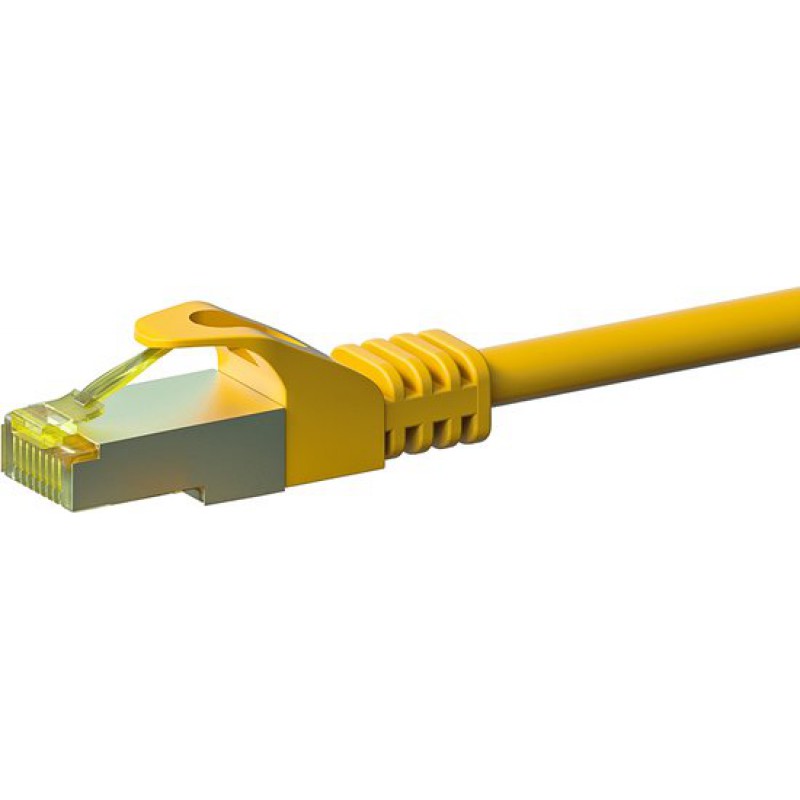 Cat7 S/ftp (pimf) Patchkabel – 15 Meter, Gelb – Netzwerkkabel – Internetkabel – Utp-kabel – Rj45 – 10.000 Mbit/s