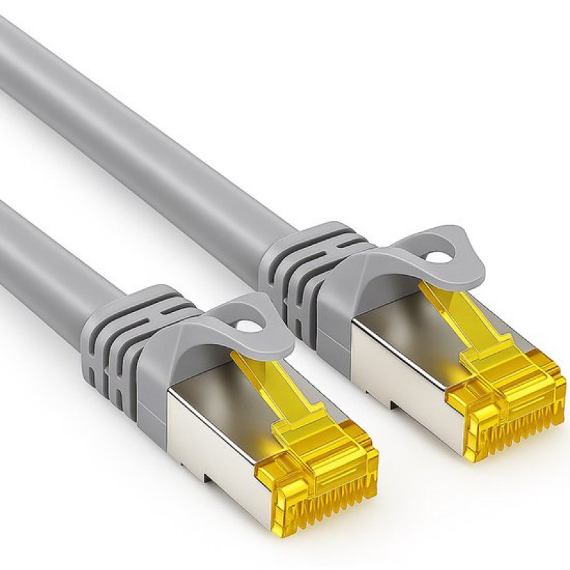 Cat-7-netzwerkkabel – S/ftp – Patchkabel – Geschirmt – 10 Gbit/s – 30 Meter – Grau