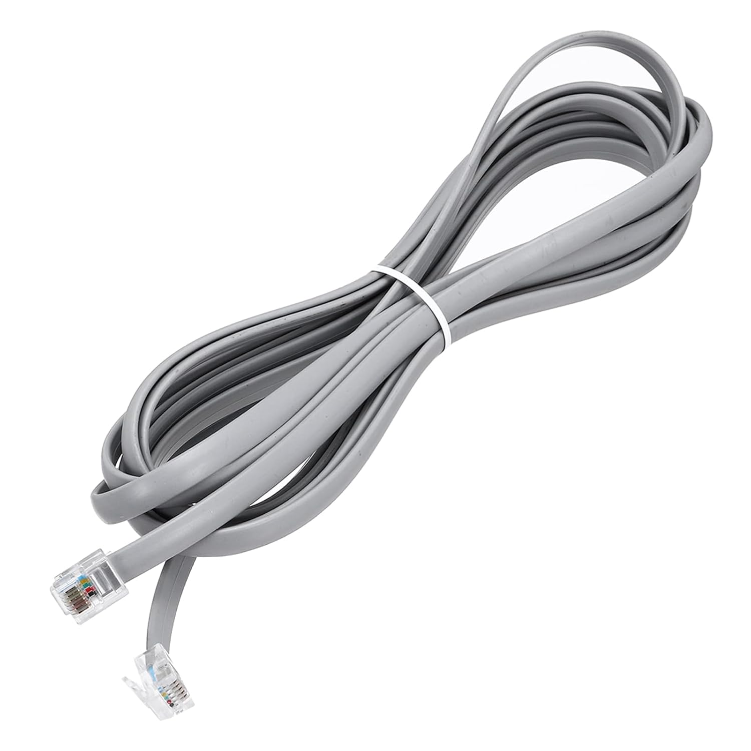 1 Packung Telefonkabel, 9,8 Fuß Langes Telefonkabel Rj12 6p6c Stecker Zu Stecker Kabel-kabel-kombination Für Zuhause, Büro, Grau