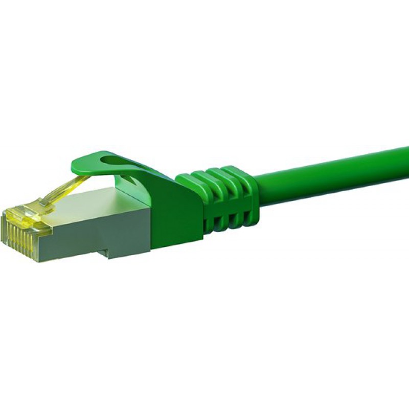 Cat7 S/ftp (pimf) Patchkabel – 15 Meter, Grün – Netzwerkkabel – Internetkabel – Utp-kabel – Rj45 – 10.000 Mbit/s
