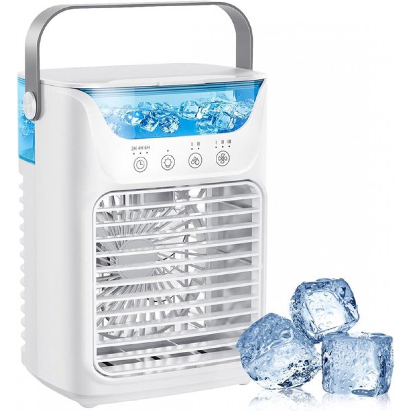 Klimaanlage – Tragbare Klimaanlage – Luftkühler – 3-in-1-verdunstungskühler Mit 3 Lüfterstufen, Großem Wassertank, 7-farbigem Nachtlicht Und Timer