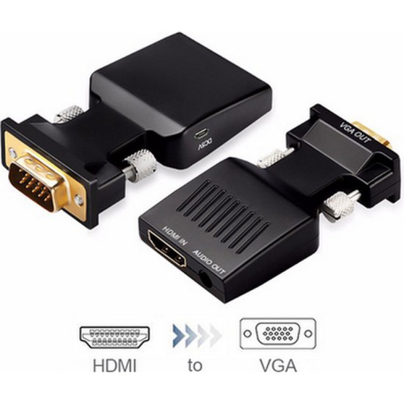 Hdmi-buchse Auf Vga-stecker Konverter 1080p + Klinkenstecker
