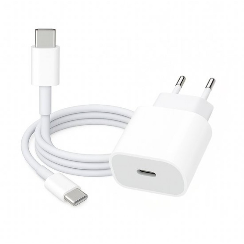2 M Langes Usb-c-schnellladegerät – Kabel Mit 20-w-netzteil – Kompatibel Mit Ios- Und Android-geräten