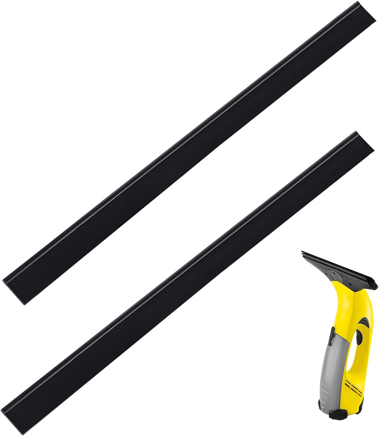2 Stück Kautschuk-raclette-glas 280 Mm Ersatz Aus Kautschuk, Kompatibel Mit Kärcher Wv1 Wv2 Wv5 Wv50 Wv55 Wv60 Wv75 Für Nettoyeurs De Vitres