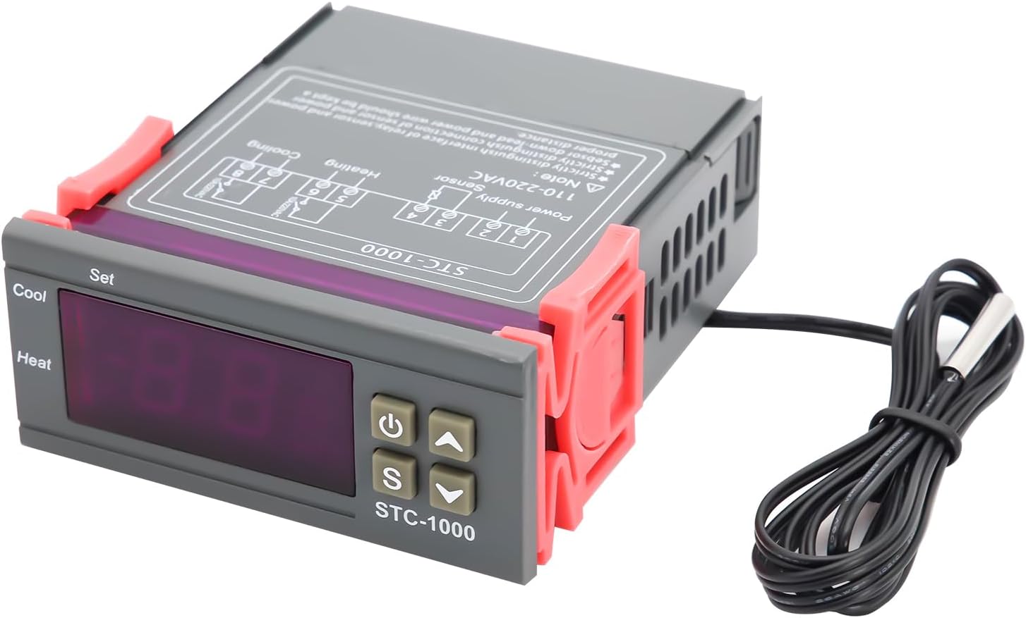 Stück 110v-220v Fahrenheit/celsius Digitaler Temperaturregler Thermostat Heiz-/kühlmodus Elektronische Digitalanzeige Mikrocomputer-temperaturregler