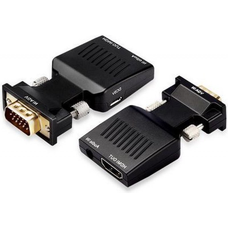 Vga-stecker Auf Hdmi-buchse 1080p-konverter + Klinkenstecker / - Vga-stecker Auf Hdmi-buchse 1080p-konverter + Klinkenstecker /