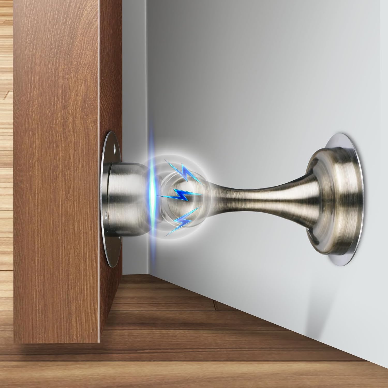 Los Mit 1 Porte Magnétiques, Cales De Porte Intérieures Pour Plinthes, Butées De Porte Au Sol Avec Loquet Auto-adhésif 3m, Vis Dissimulées, Loquet De Porte Magnétique Pour Maison